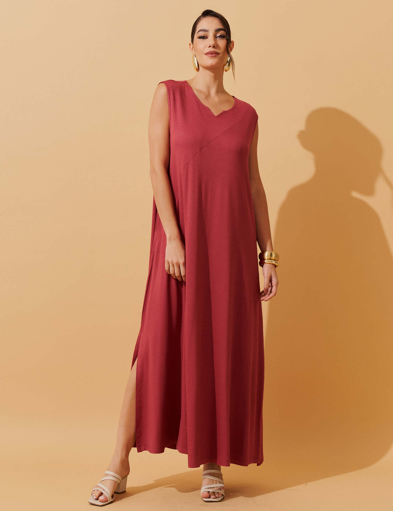Vestido Vicenza Diara Goiaba
