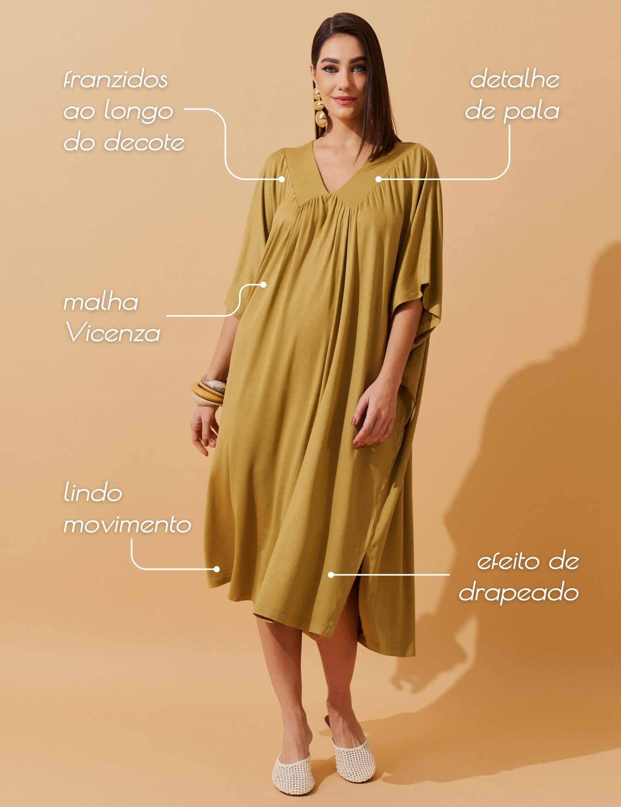 Vestido Vicenza Dandara Verde Persa