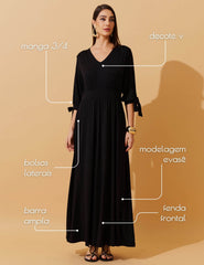 Vestido Delis Preto