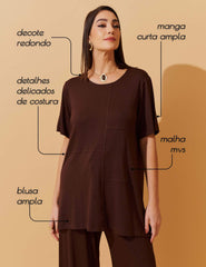 Conjunto Donatelle Marrom Natureza