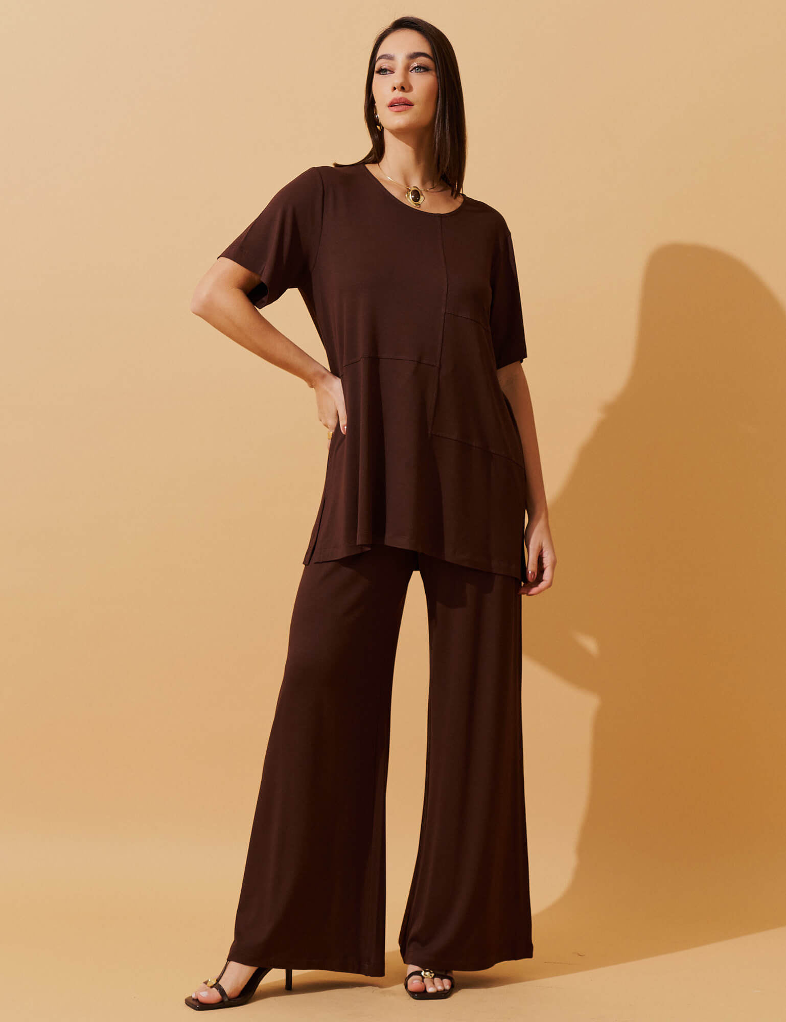 Conjunto Donatelle Marrom Natureza