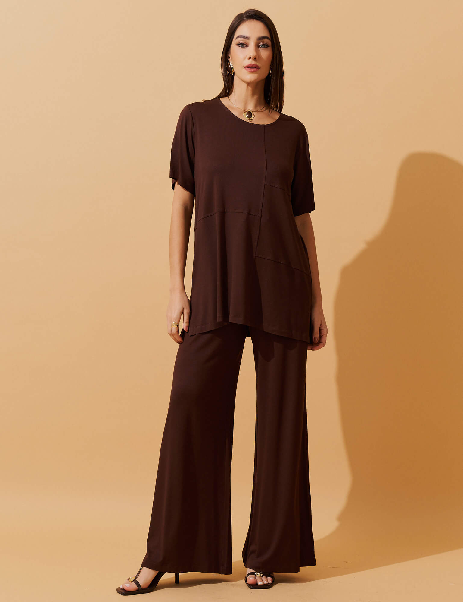 Conjunto Donatelle Marrom Natureza