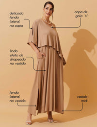 Vestido Diamela Bege Awake