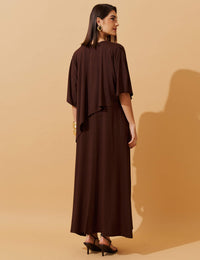 Vestido Diamela Marrom Natureza