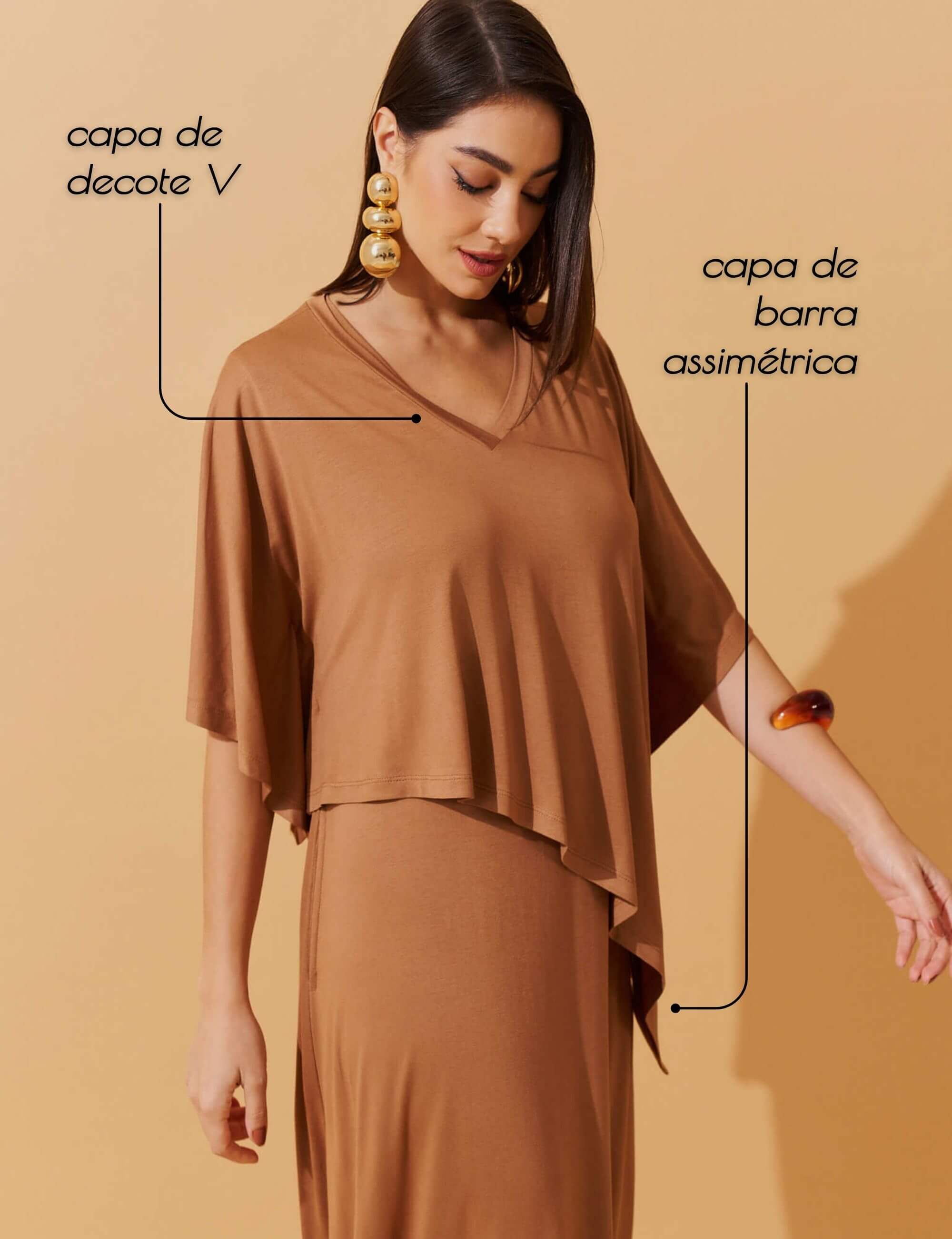 Vestido Diamela Mocha Mousse