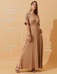 Vestido Divina Bege Awake