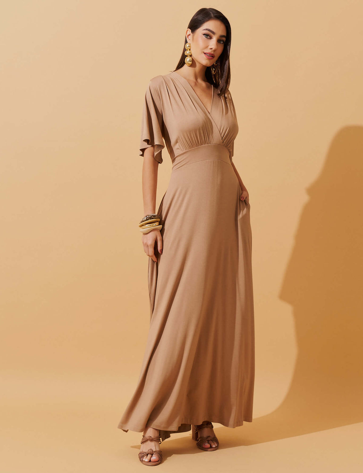Vestido Divina Bege Awake