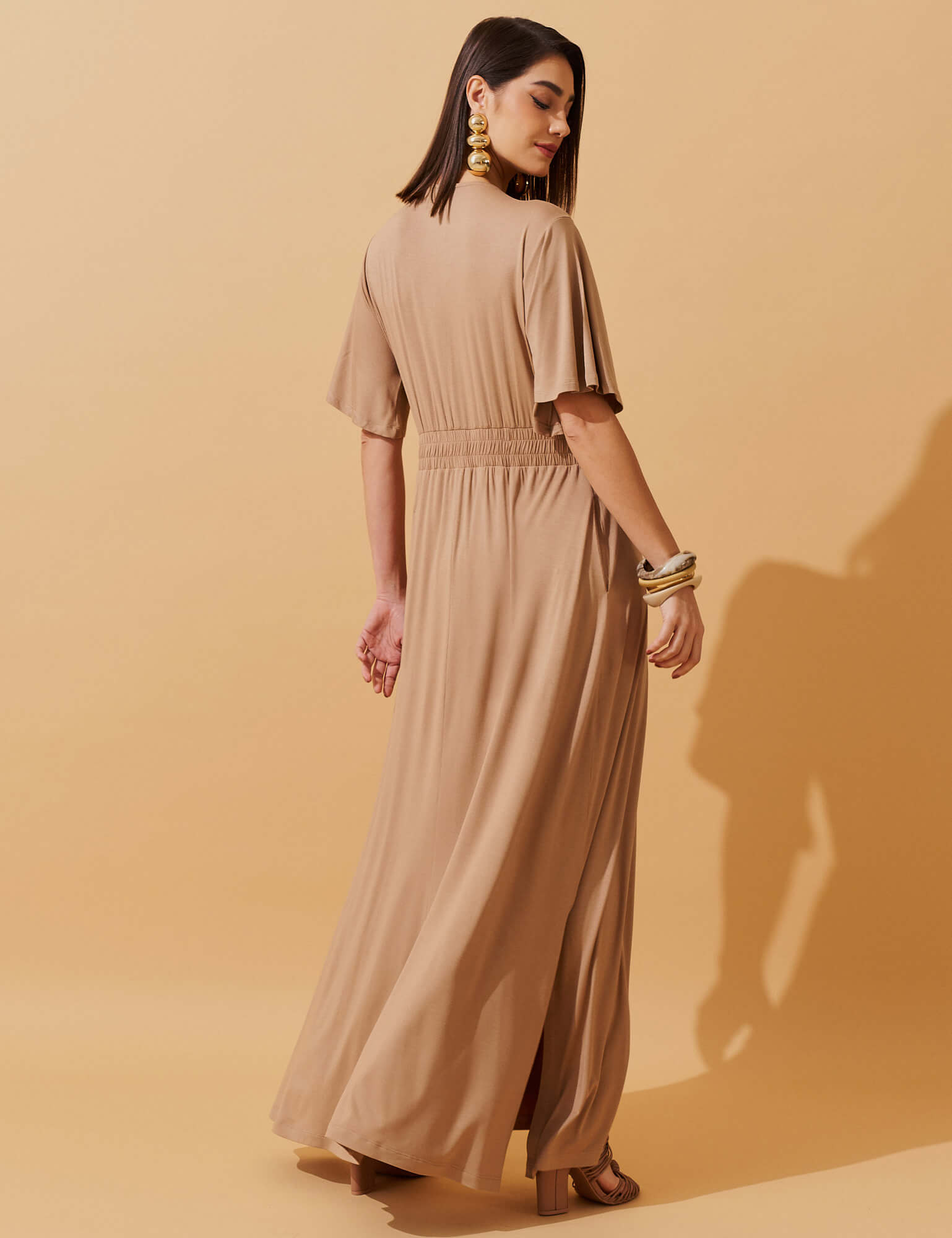 Vestido Divina Bege Awake