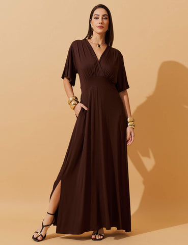 Vestido Divina Marrom Natureza