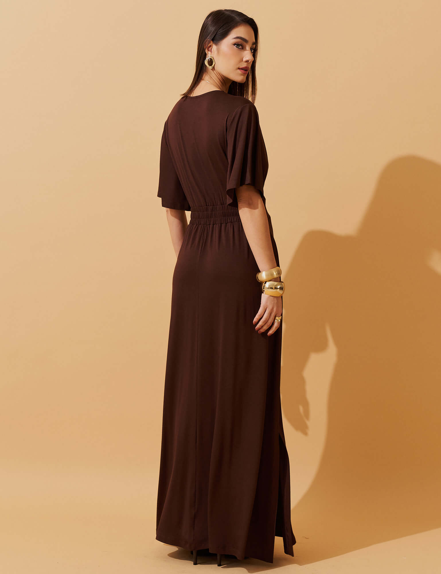 Vestido Divina Marrom Natureza