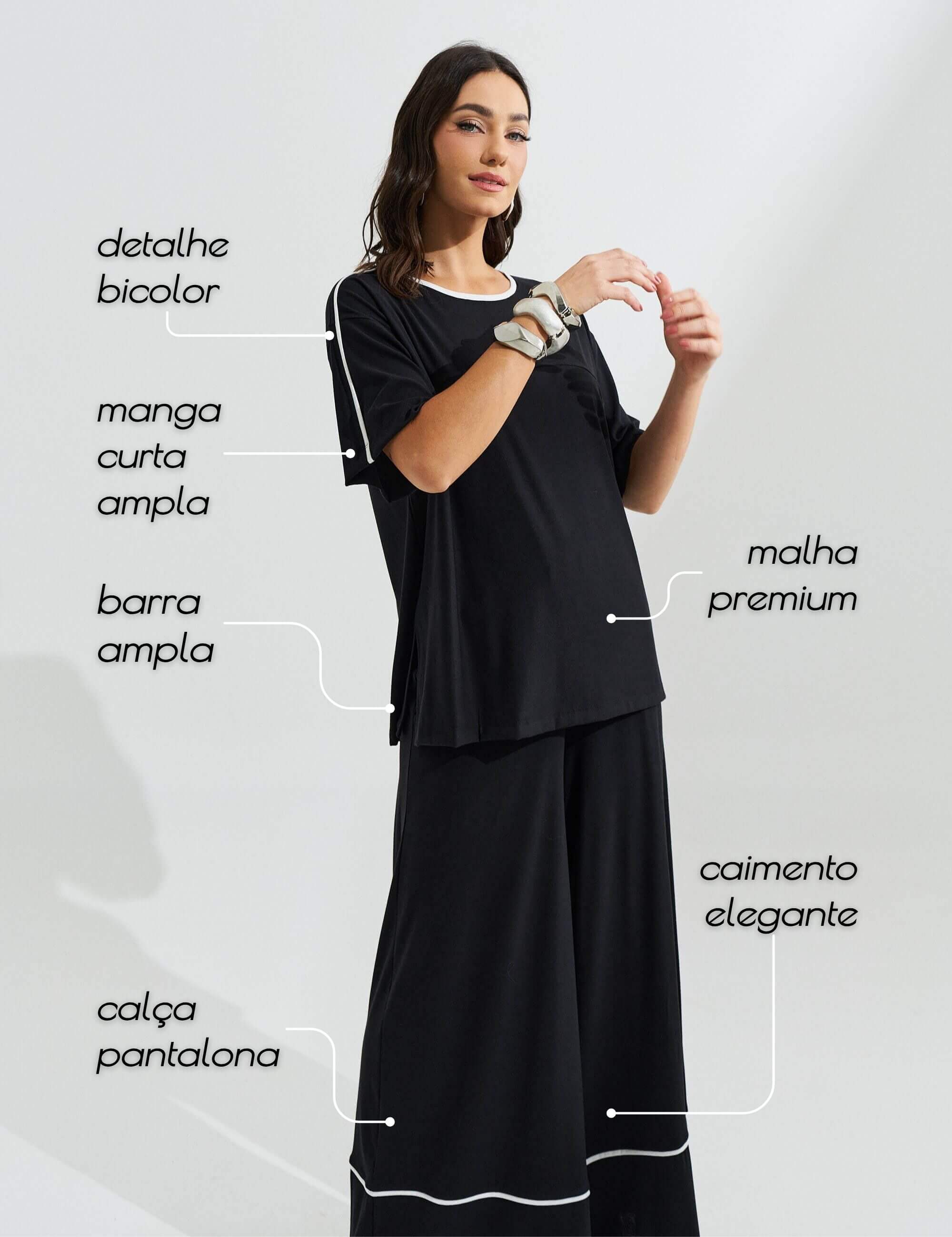 Conjunto Marbella Elora Preto