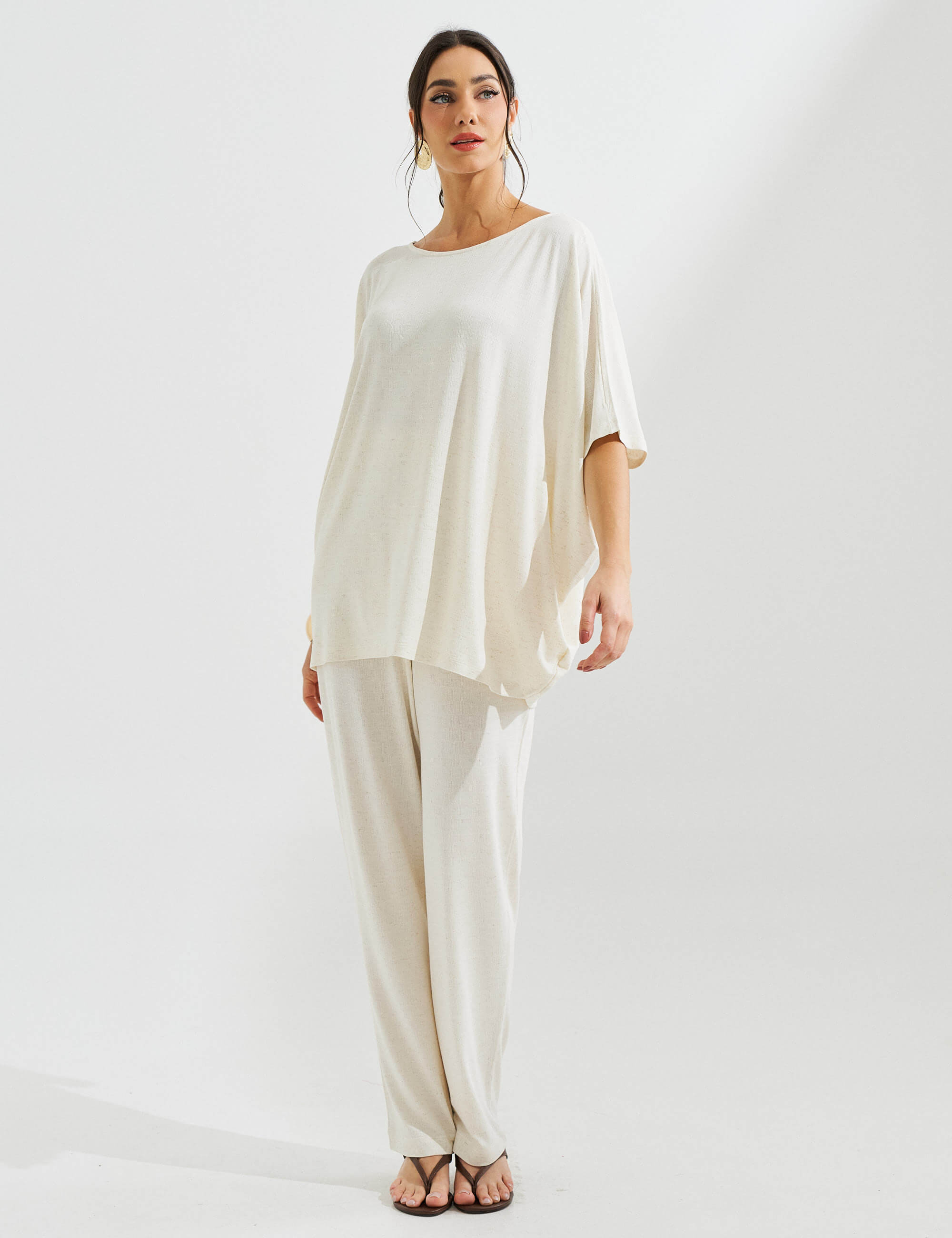 Conjunto Lino Vicenza Emilia Off White