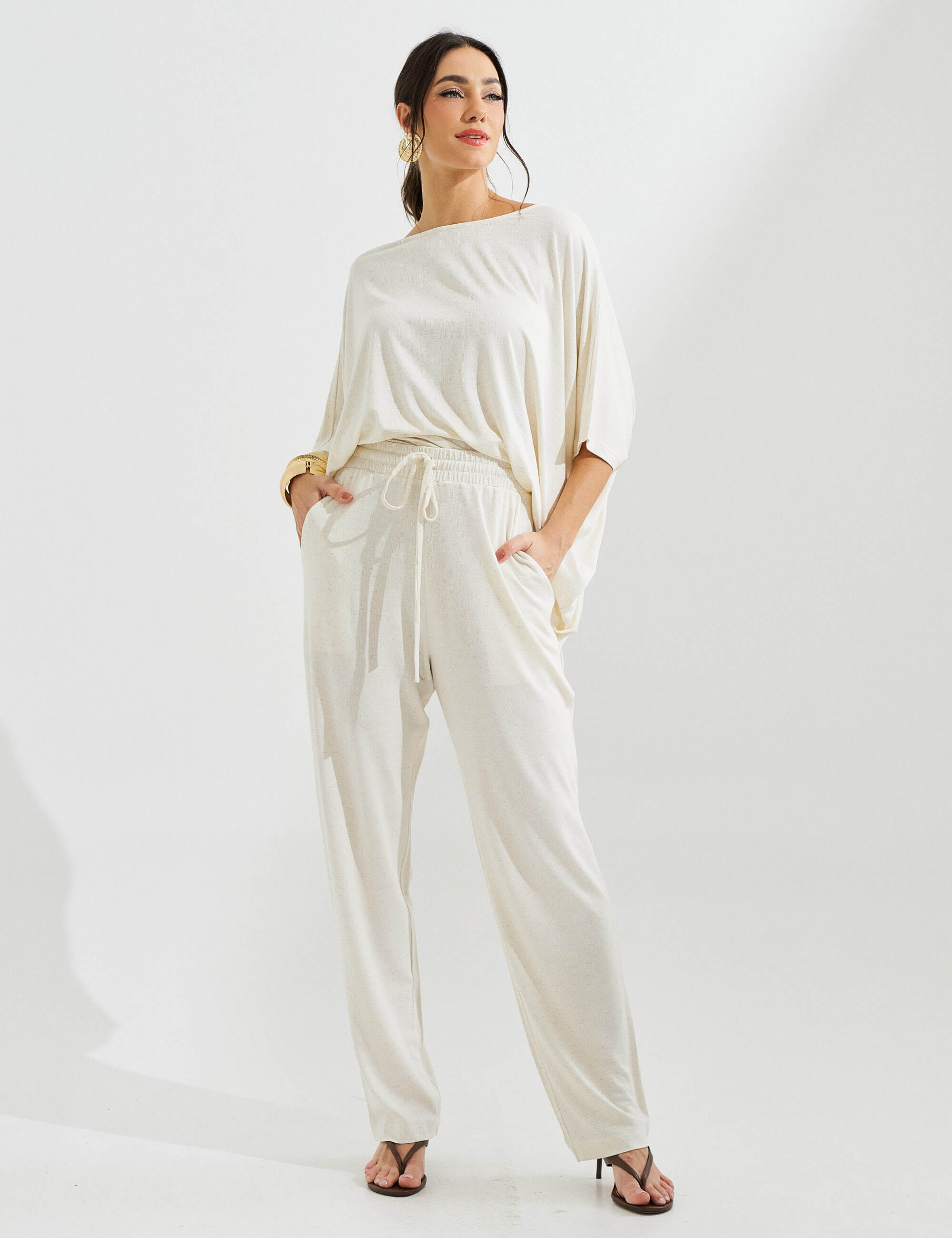 Conjunto Lino Vicenza Emilia Off White