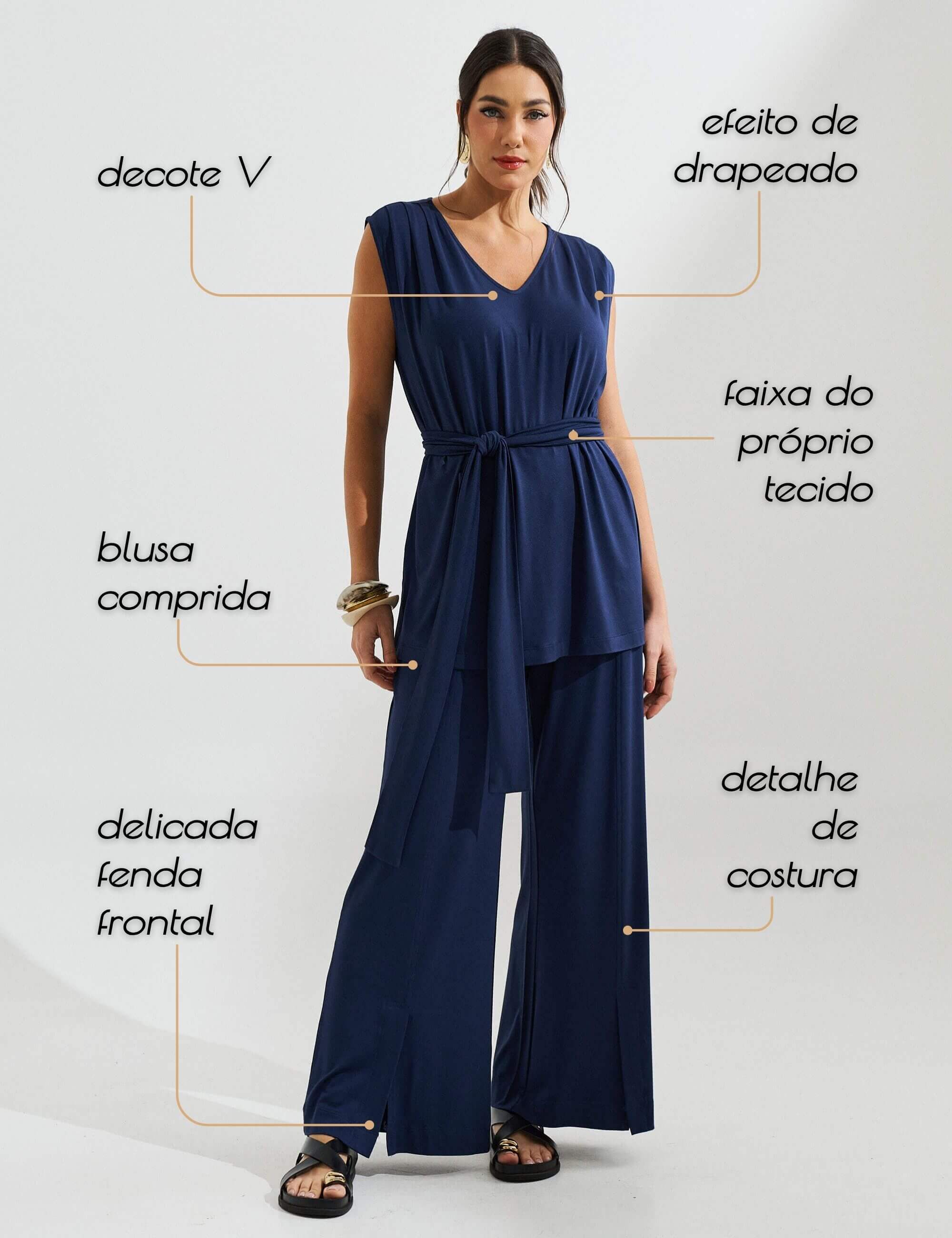 Conjunto Eduarda Azul Marinho