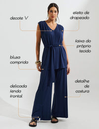 Conjunto Eduarda Azul Marinho