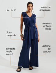 Conjunto Eduarda Azul Marinho