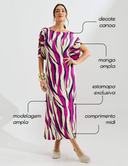 Vestido Estampado Elga Violeta