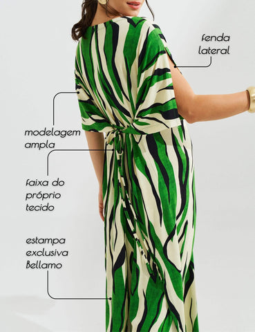 Vestido Estampado Elga Verde