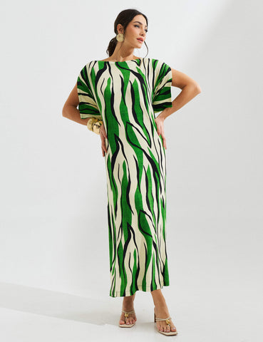 Vestido Estampado Elga Verde