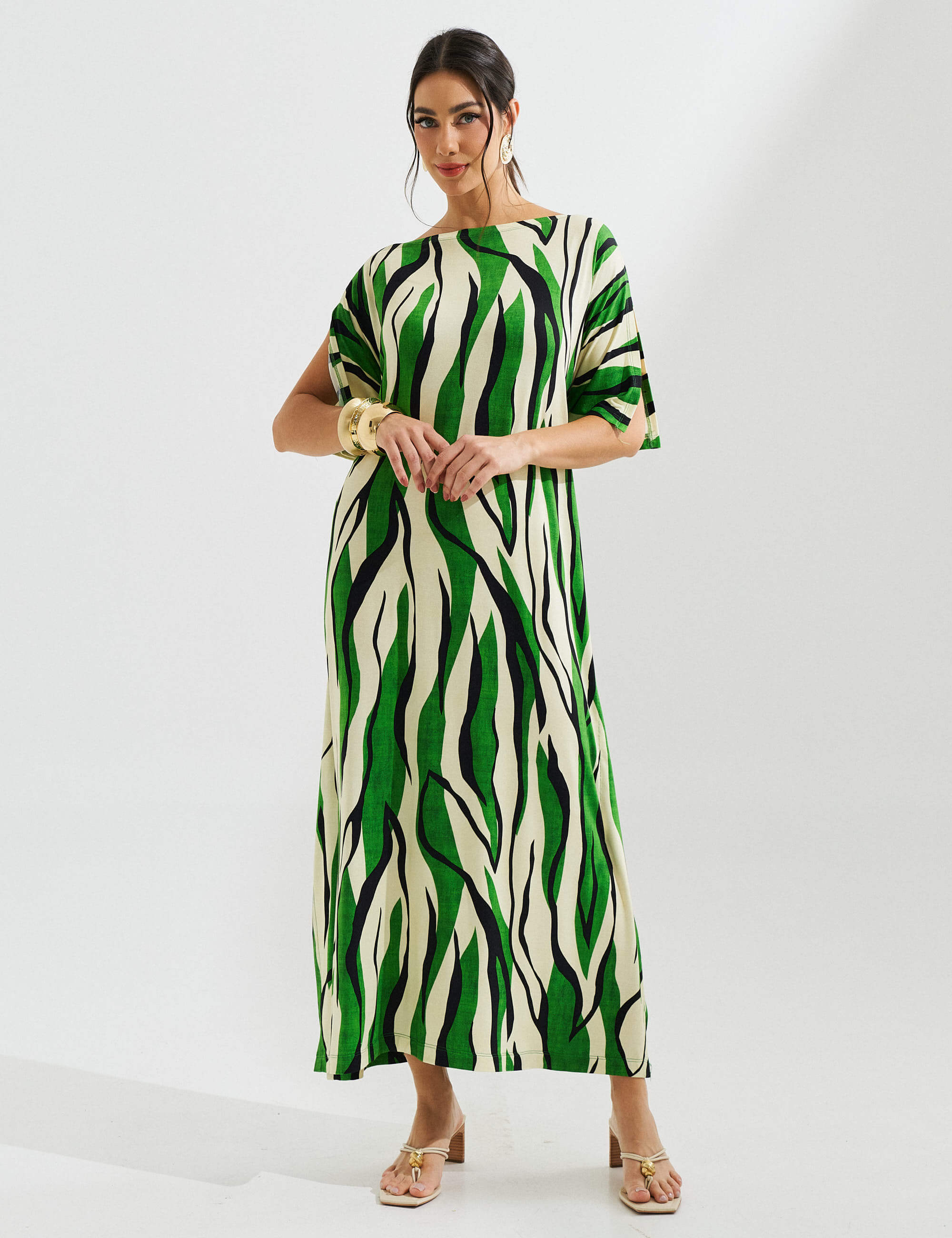 Vestido Estampado Elga Verde