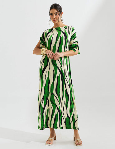 Vestido Estampado Elga Verde