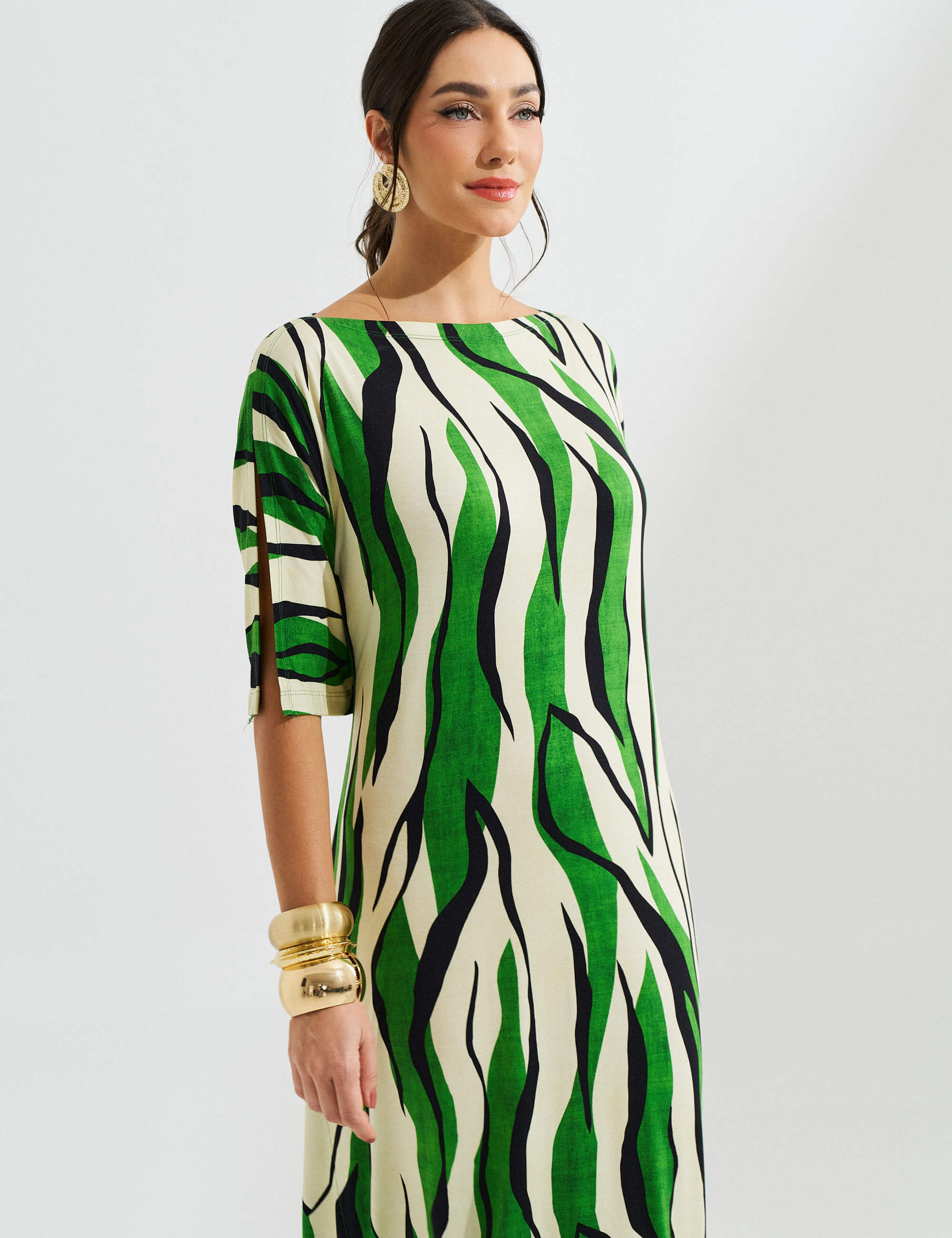 Vestido Estampado Elga Verde