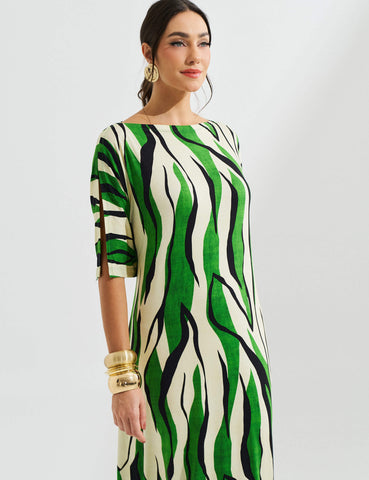 Vestido Estampado Elga Verde