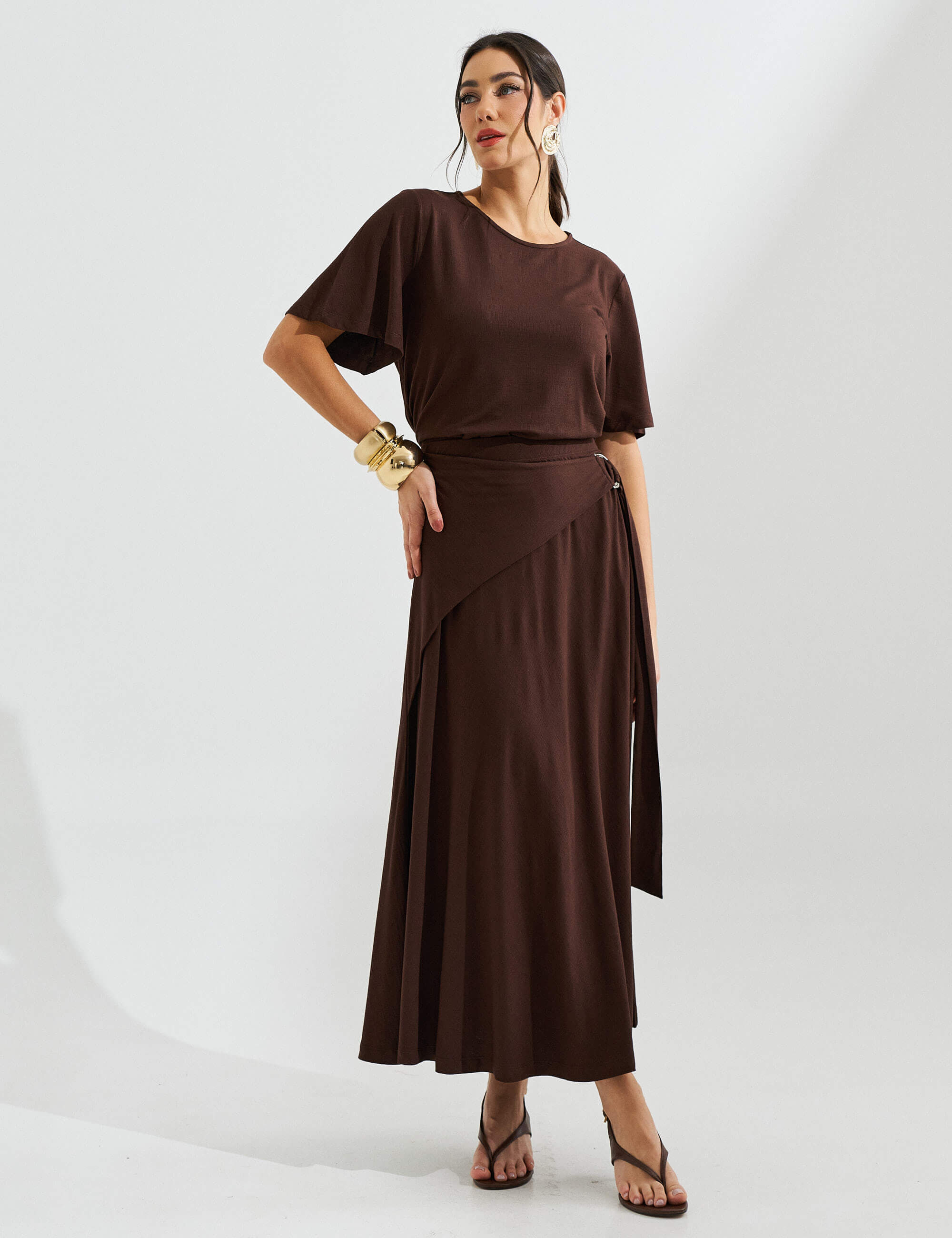 Conjunto Vicenza Eudine Marrom Natureza