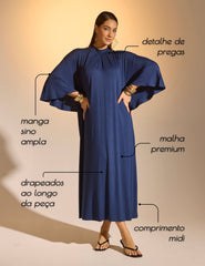 Vestido Fidela Azul Marinho