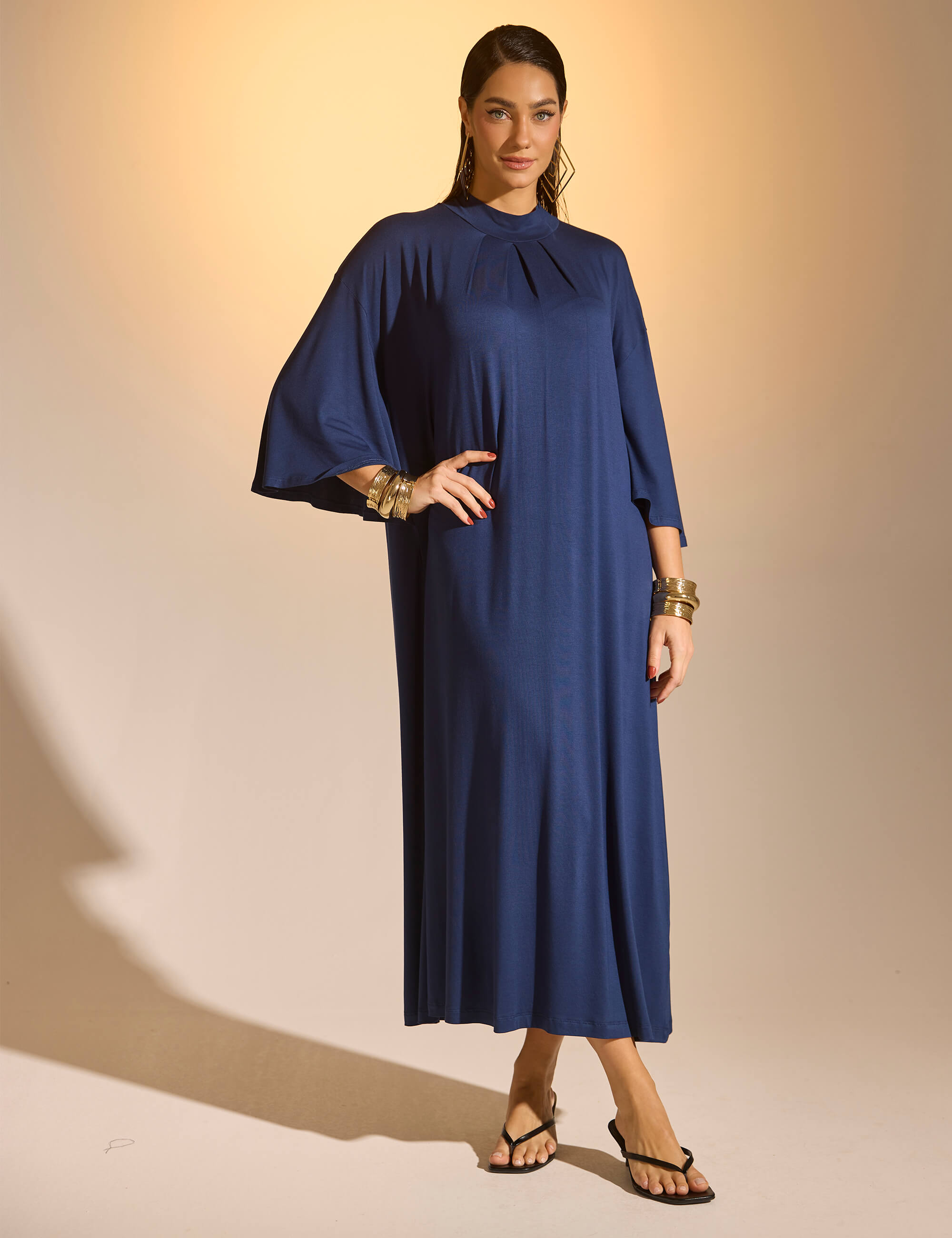 Vestido Fidela Azul Marinho
