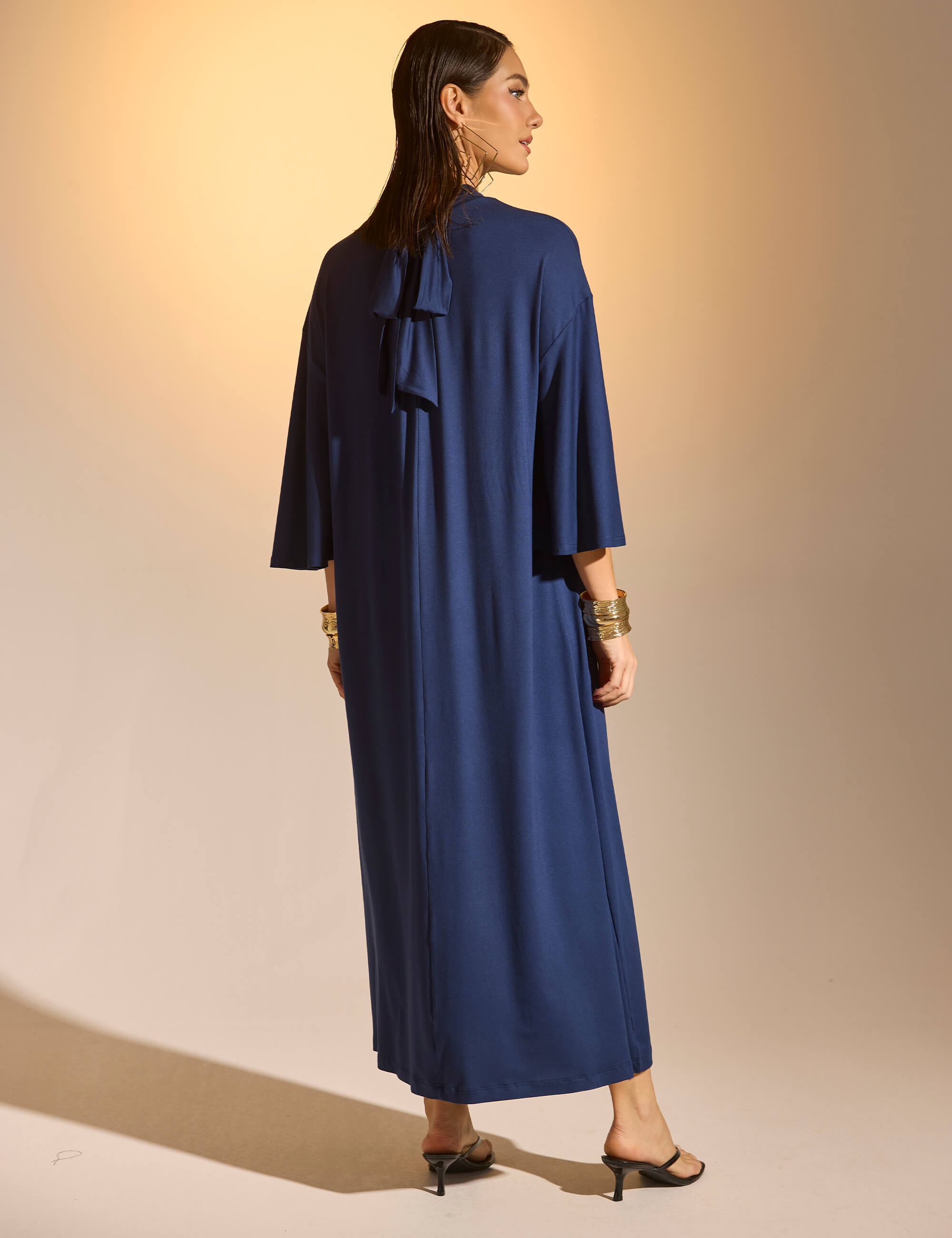 Vestido Fidela Azul Marinho