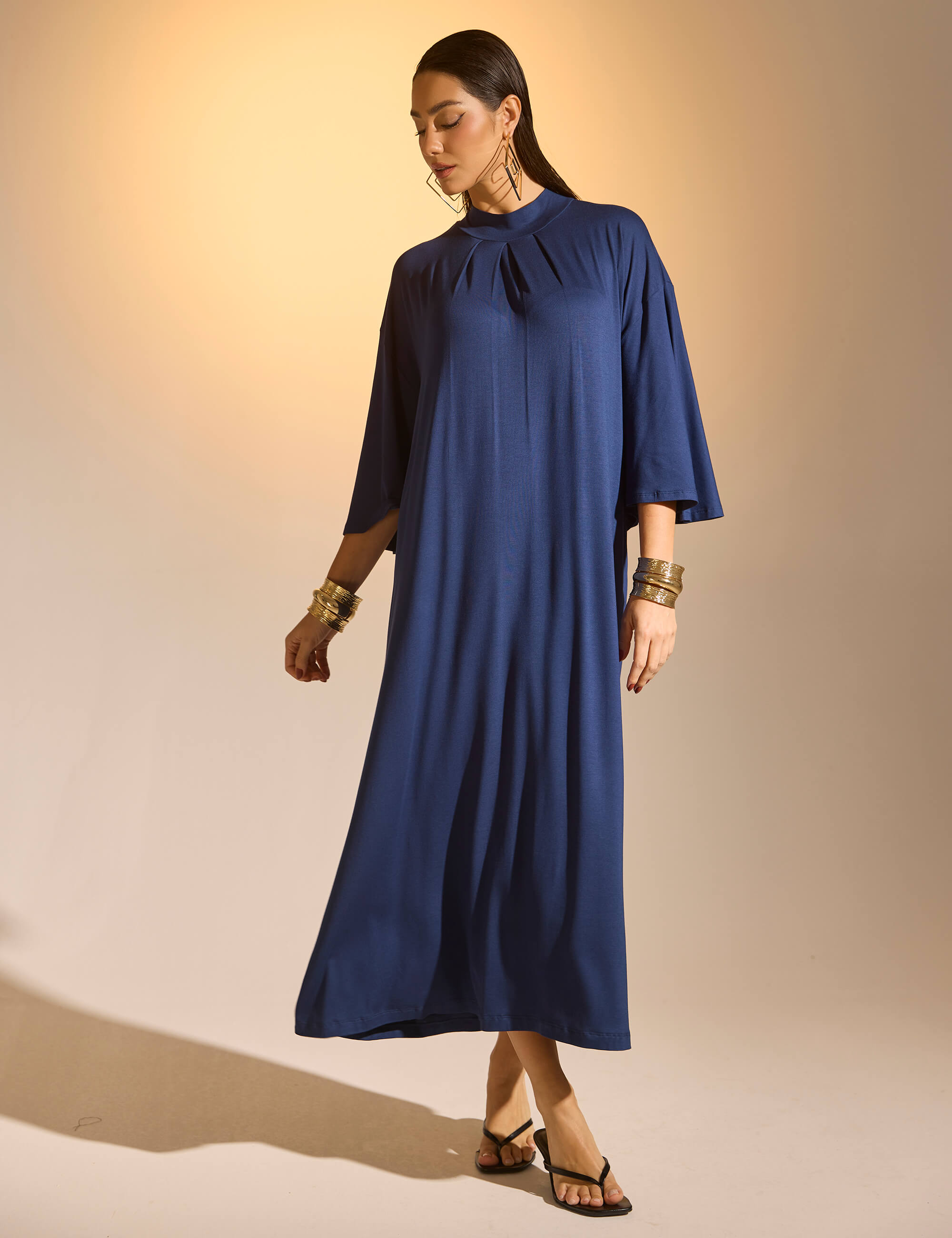 Vestido Fidela Azul Marinho