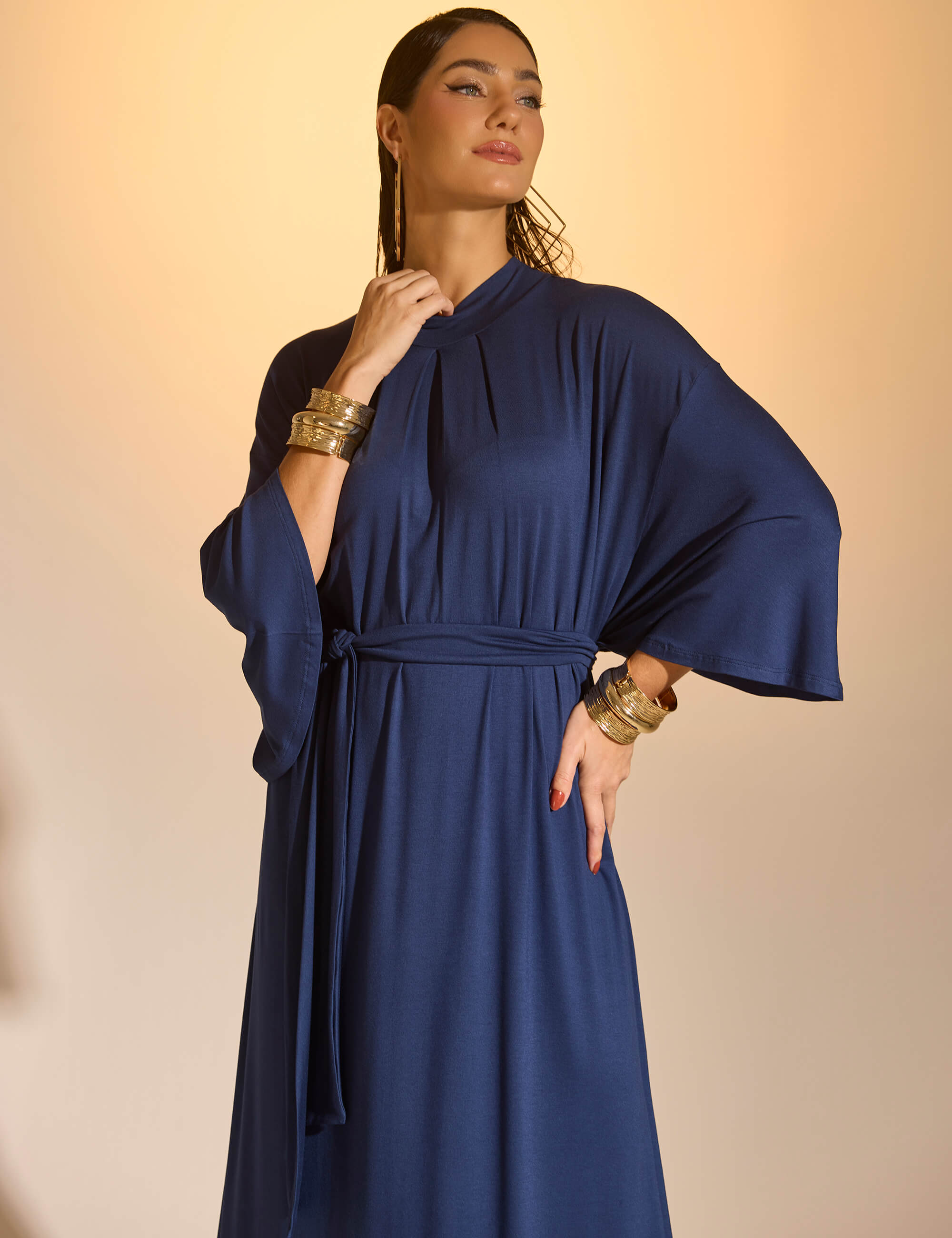 Vestido Fidela Azul Marinho