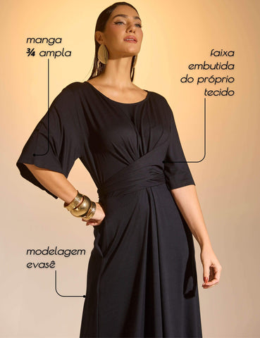 Vestido Vicenza Felicia Preto
