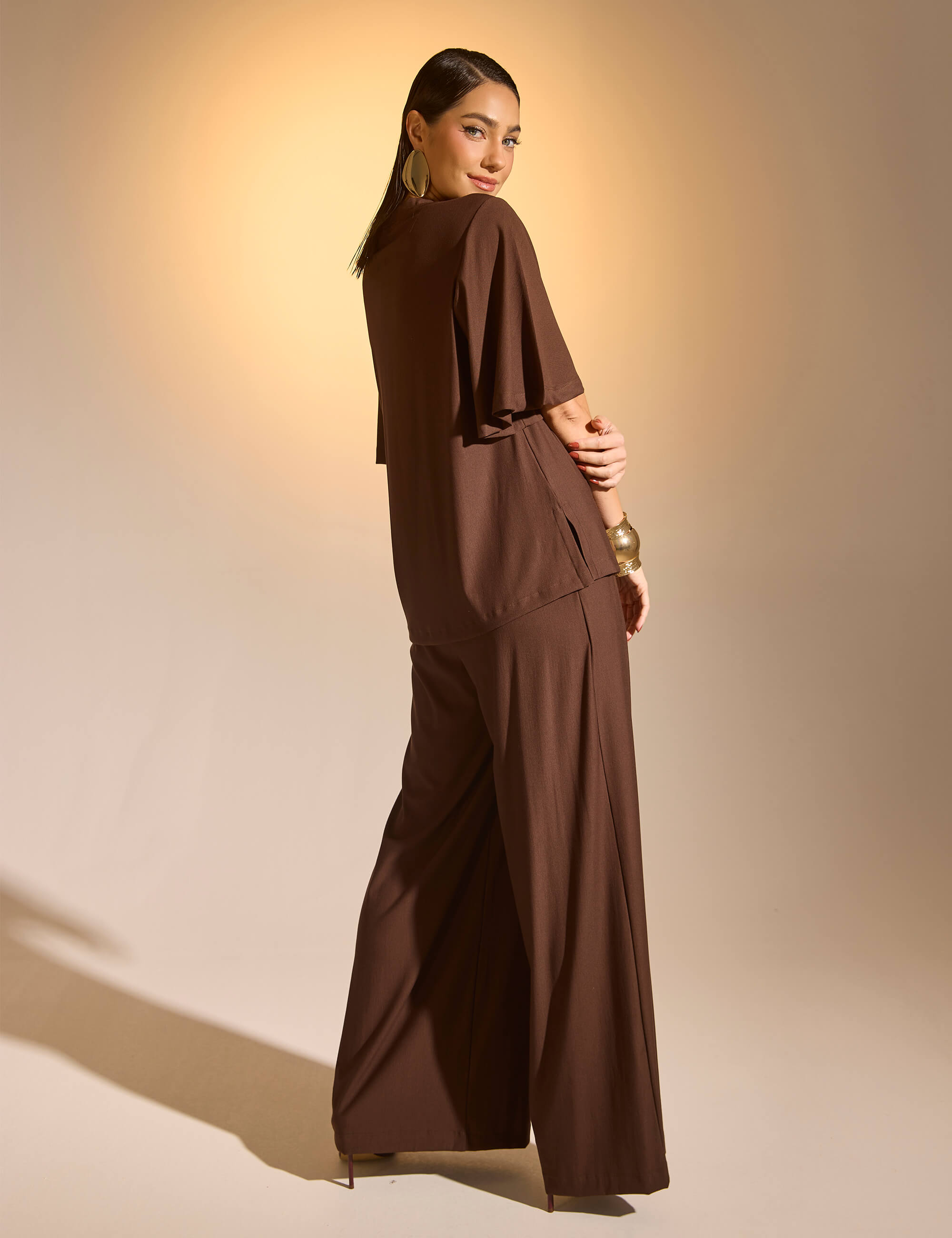 Conjunto Marbella Farah Marrom Natureza