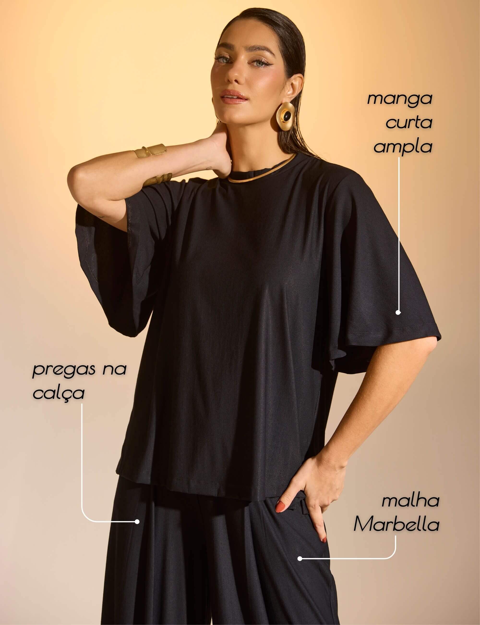 Conjunto Marbella Farah Preto
