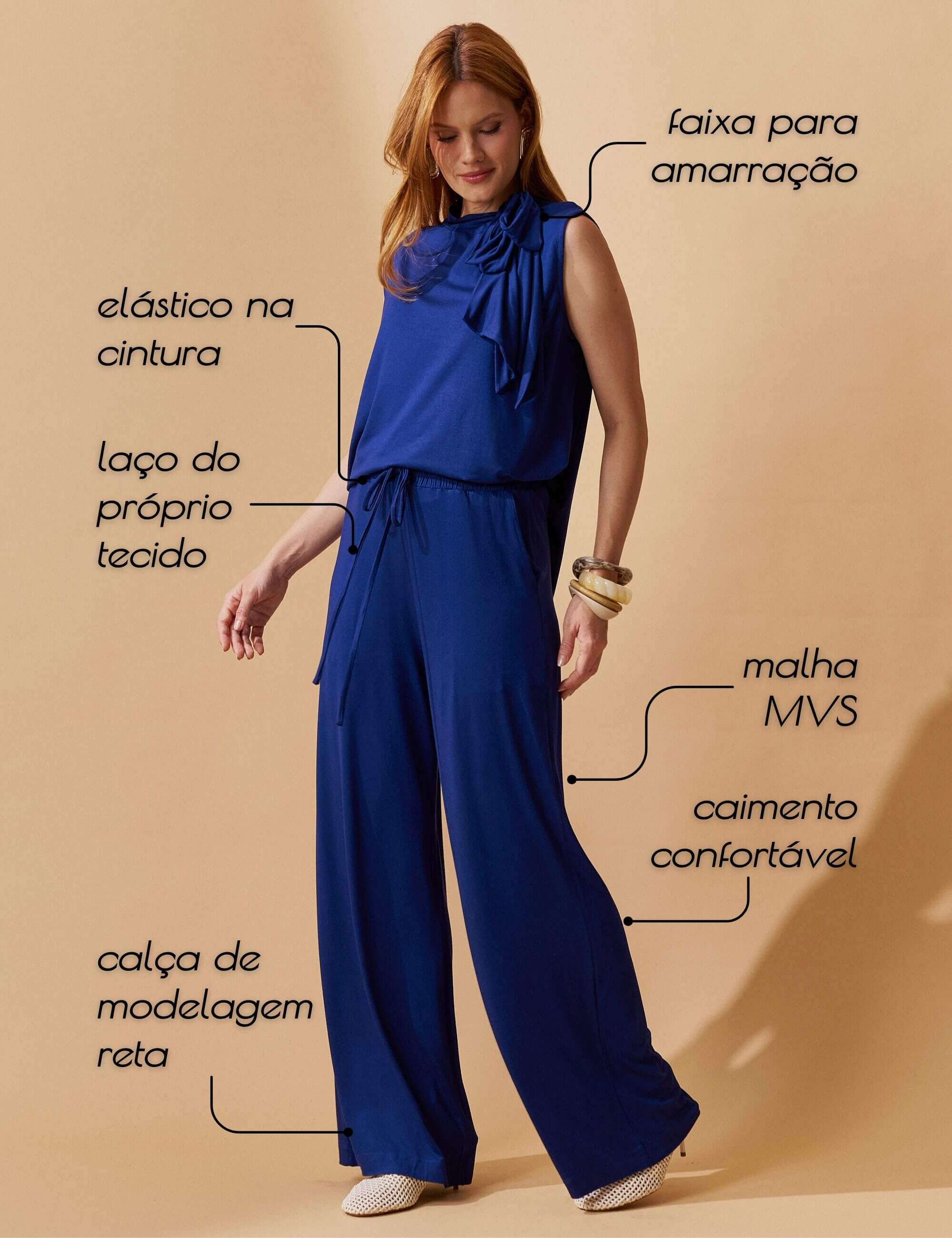 Conjunto Gertude Azul Profundo
