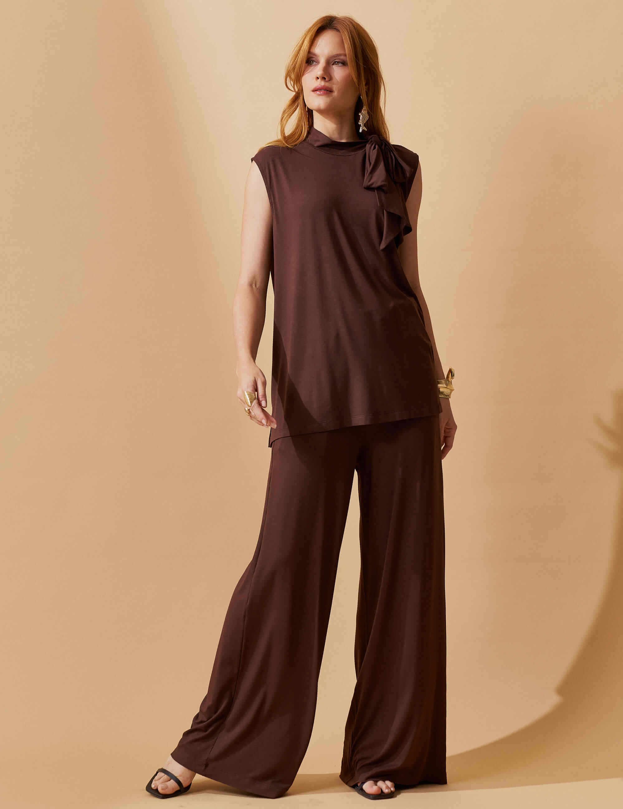 Conjunto Gertude Marrom Natureza