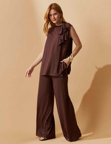 Conjunto Gertude Marrom Natureza