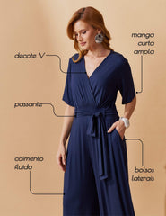 Macacão Gretel Azul Marinho