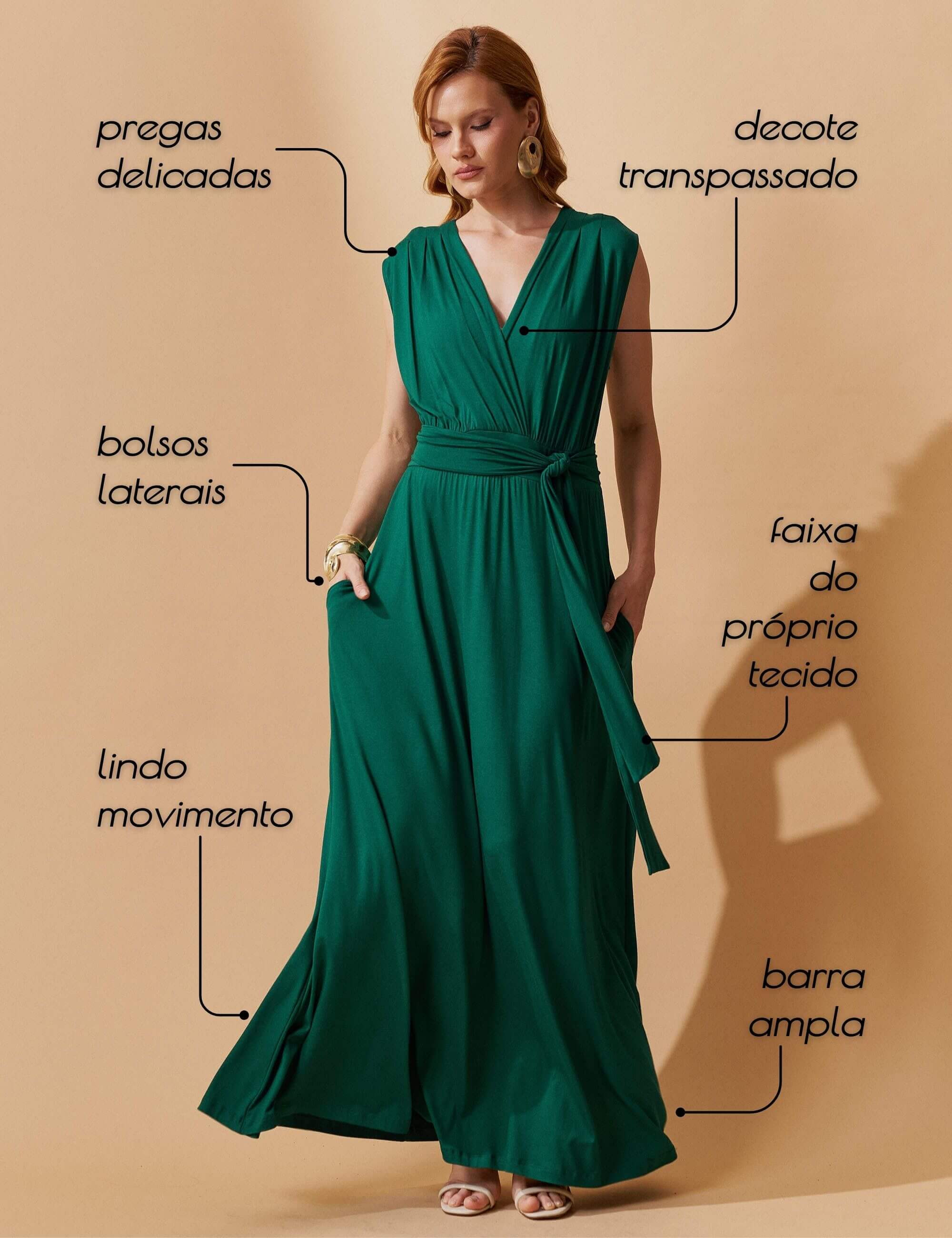Vestido Galia Verde Castanheira
