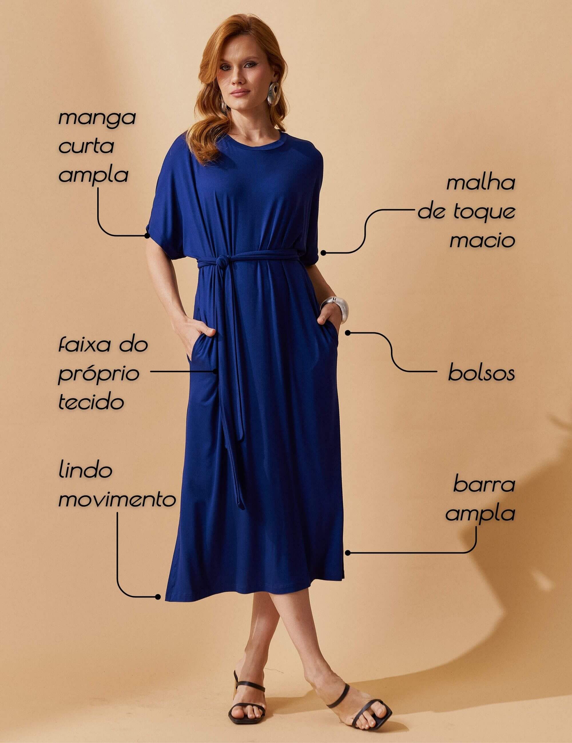 Vestido Gianina Azul Profundo