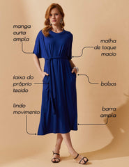 Vestido Gianina Azul Profundo