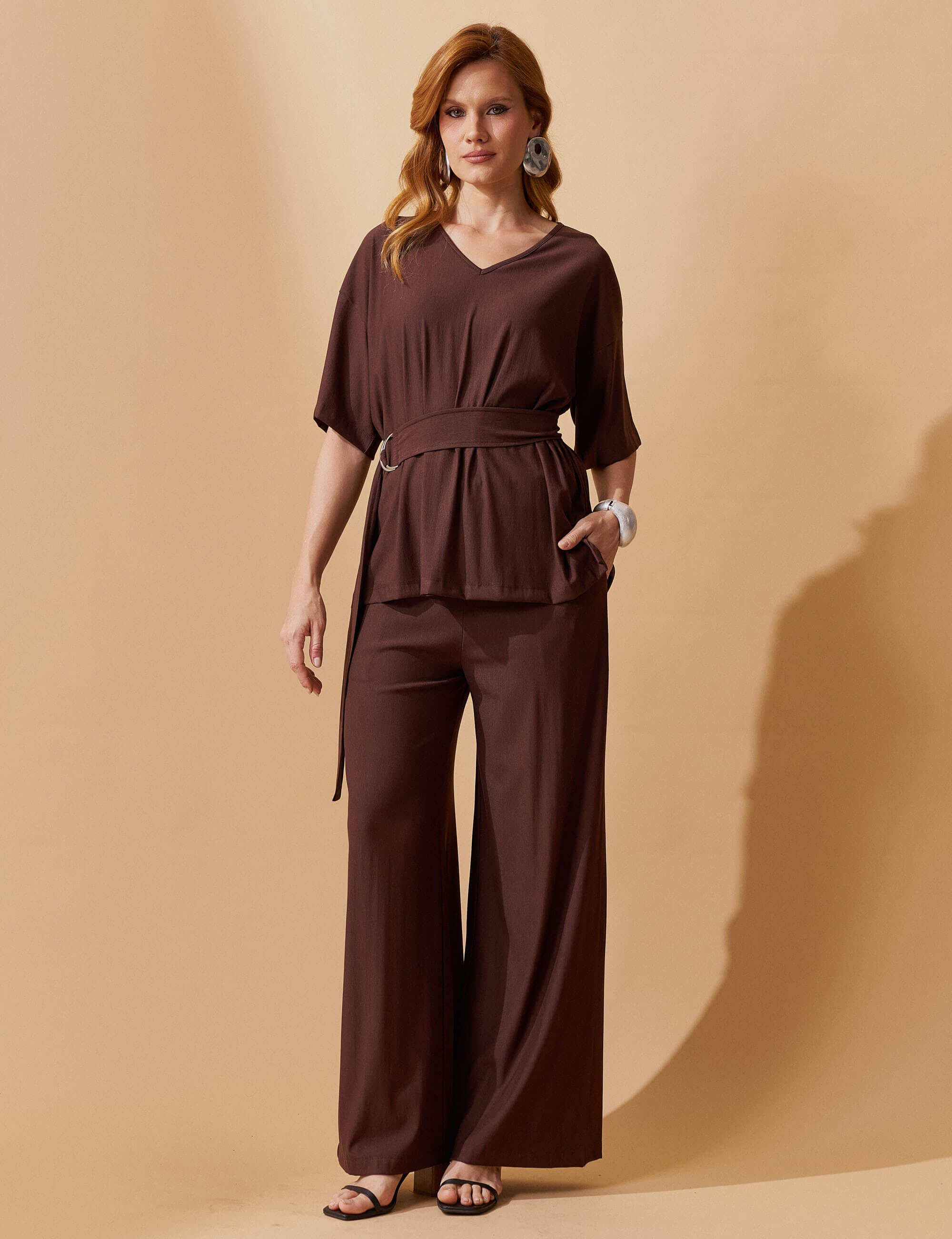Conjunto Marbella Goldi Marrom Natureza