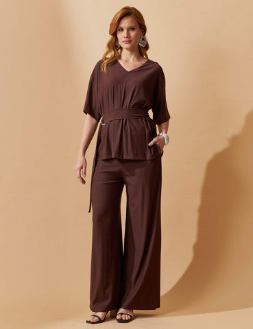 Conjunto Marbella Goldi Marrom Natureza