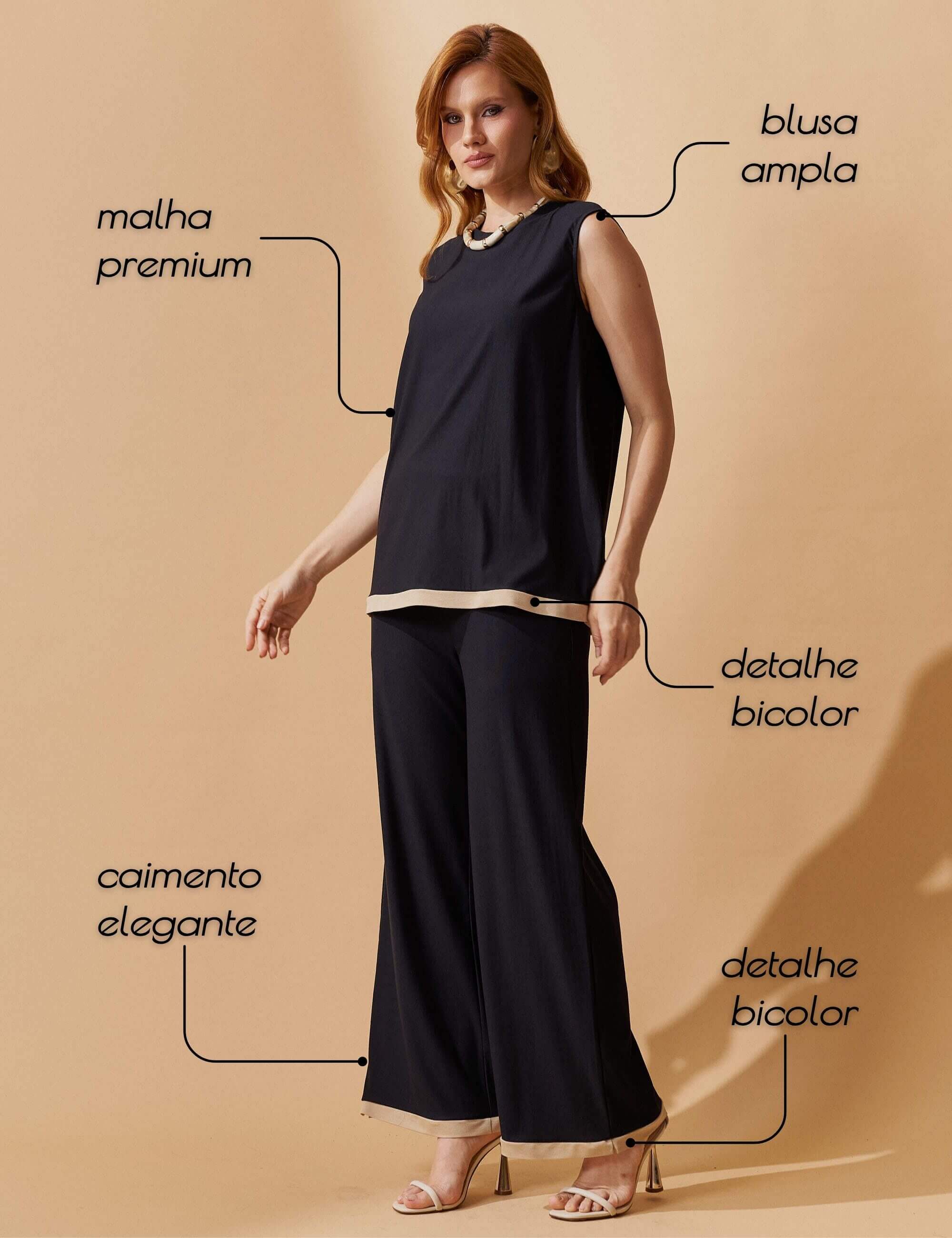 Conjunto Marbella Glenice Preto