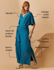 Vestido Vicenza Gomer Azul Gótico