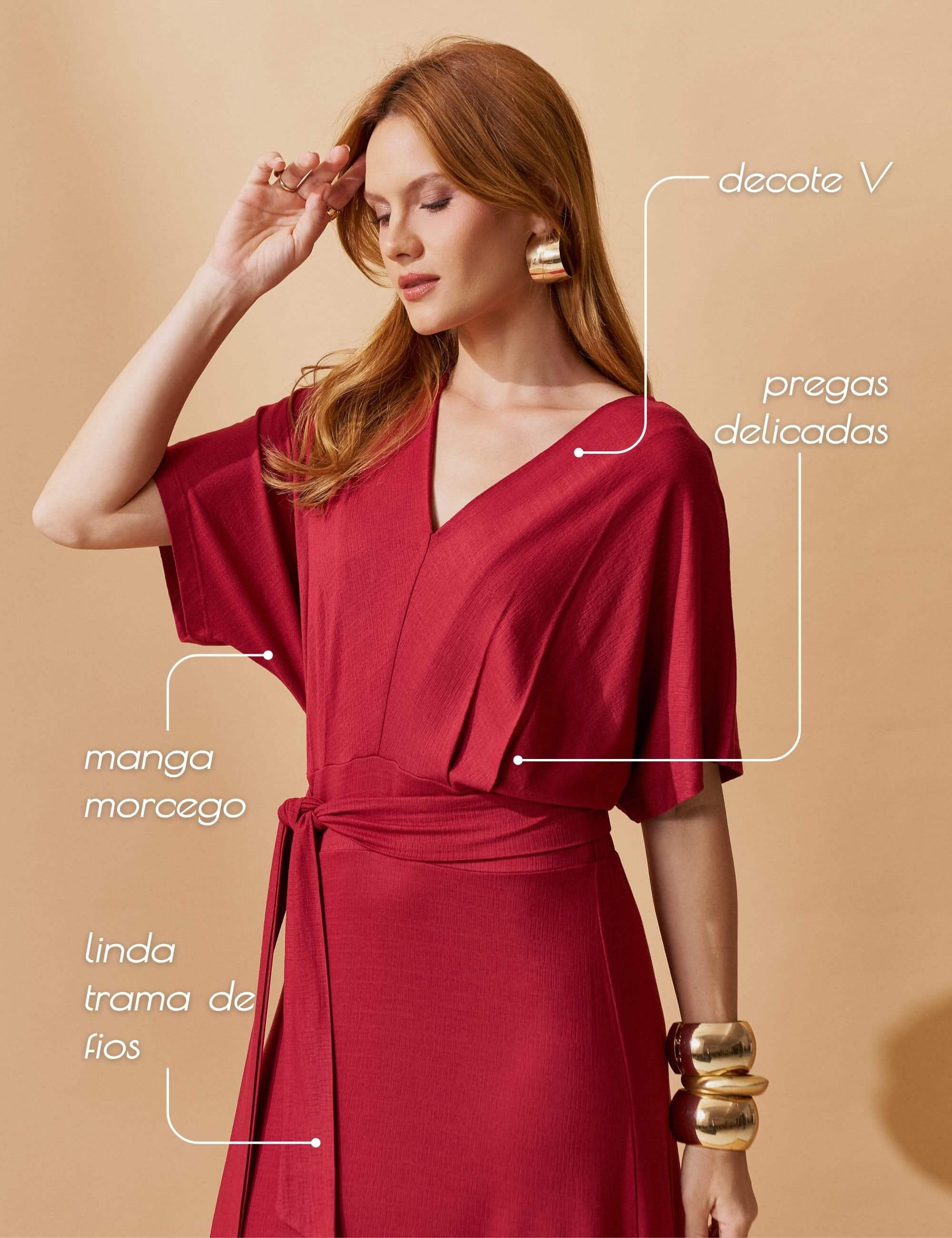 Vestido Vicenza Gomer Vermelho Hip Hop