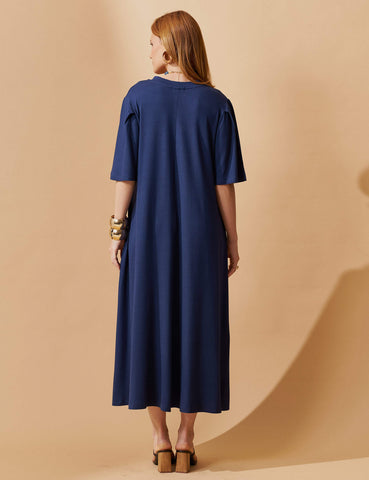 Vestido Vicenza Geralda Azul Marinho