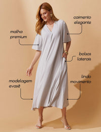 Vestido Vicenza Geralda Gelo